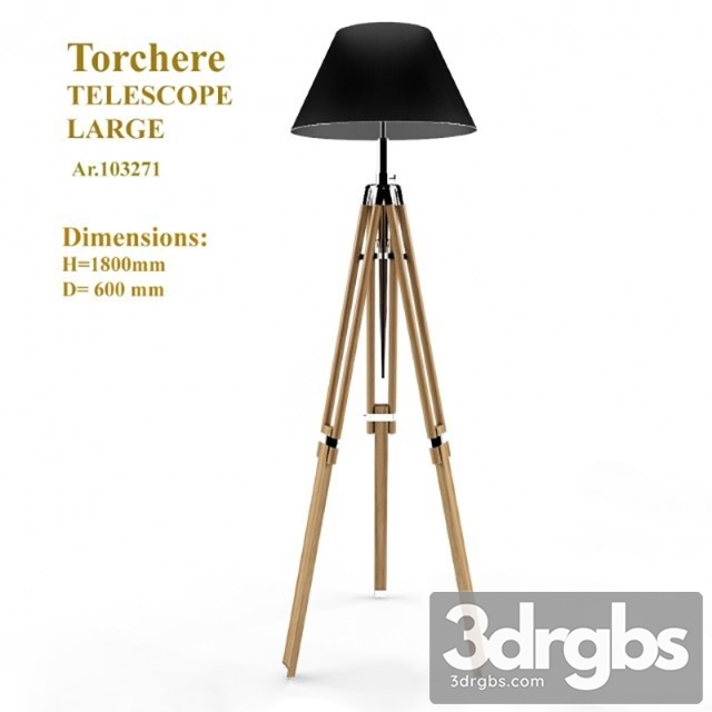 Torchere Eichholtz Telescope Large 3dsmax Download - thumbnail 1