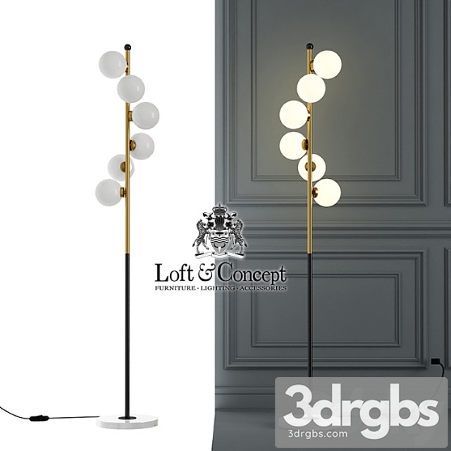 Torshier Celling Floor Lamp 3dsmax Download - thumbnail 1