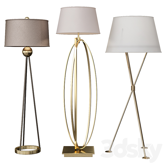 Transitional Style Floor Lamps 3ds Max - thumbnail 1