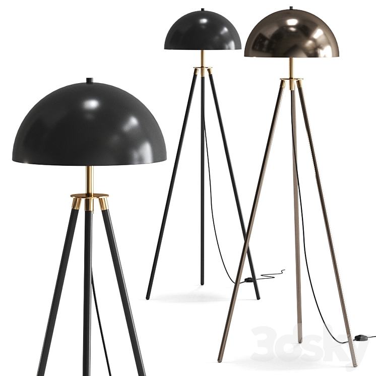 TRIPOD DOME FLOOR LAMP by SHADES OF LIGHT 3DS Max Model - thumbnail 3