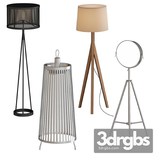 Tripod floor lamps 3dsmax Download - thumbnail 1