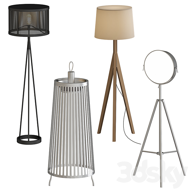 Tripod Floor Lamps 3DSMax File - thumbnail 1