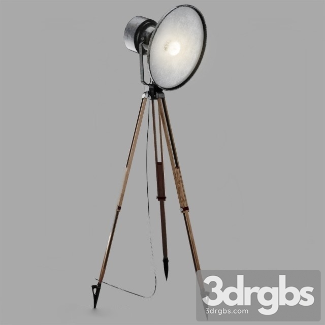 Tripod Spotlight Floor Lamp 3dsmax Download - thumbnail 1