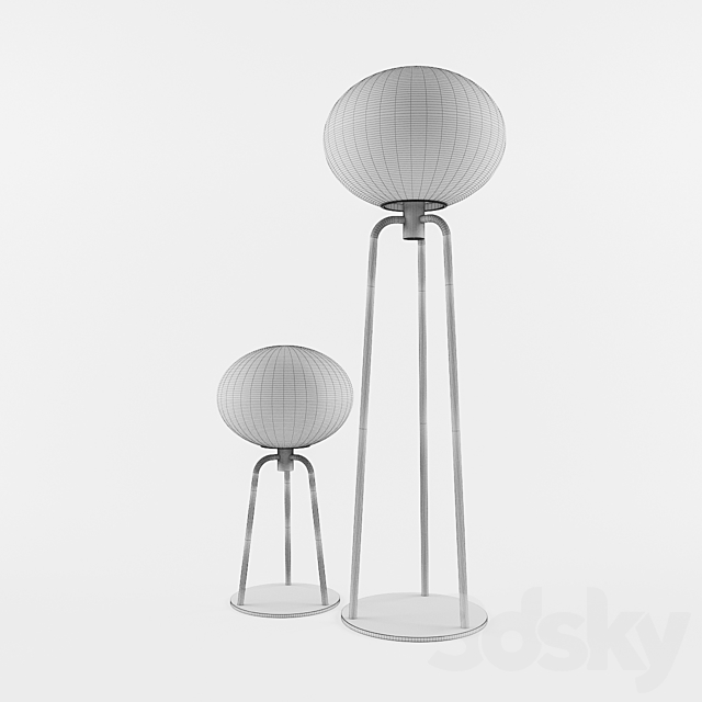 Ulivi Floor and Table Lamps 3ds Max - thumbnail 2