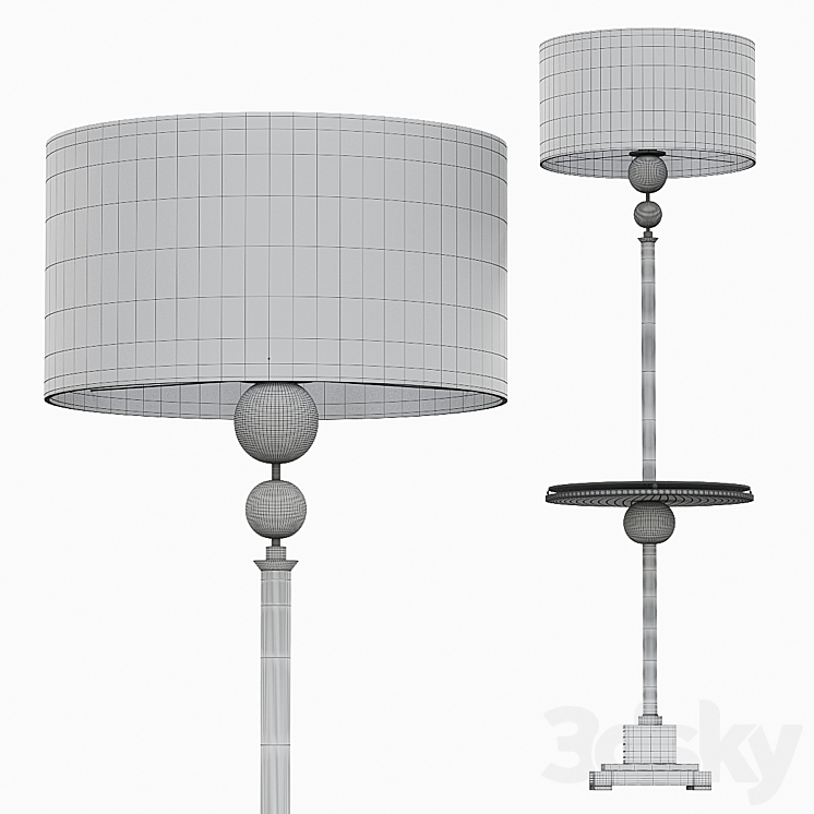 UTTERMOST REVOLUTION END TABLE FLOOR LAMP 3DS Max Model - thumbnail 2