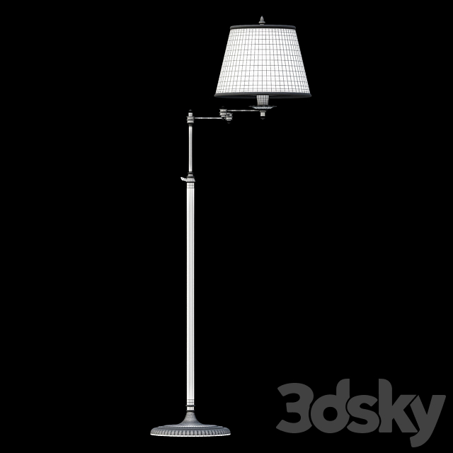 Visual Comfort Studio 1 Light Swing-Arm Floor Lamp 3DSMax File - thumbnail 3