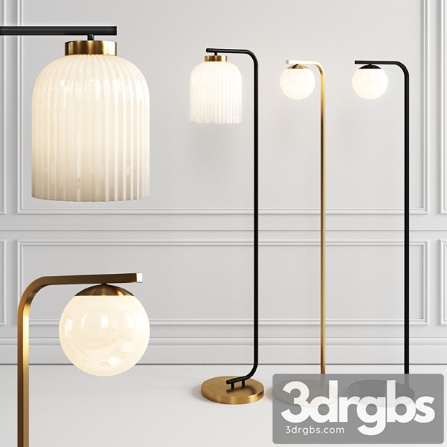 West Elm Floor Lamp Set 2 3dsmax Download - thumbnail 1