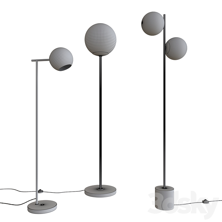 West Elm Floor Lamps Set 02 3DS Max - thumbnail 2