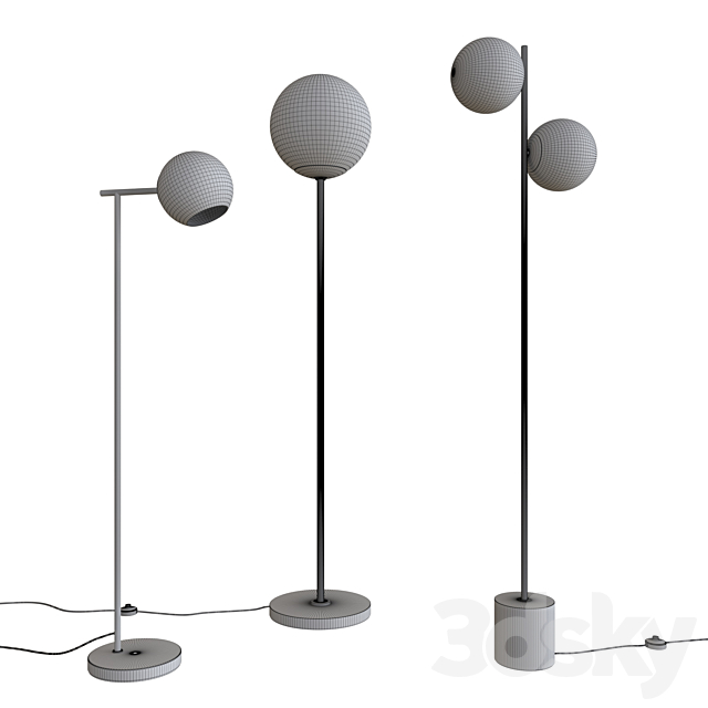 West Elm Floor Lamps Set 02 3DSMax File - thumbnail 2