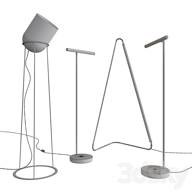 West Elm Floor Lamps set 06 3DS Max Model - thumbnail 2