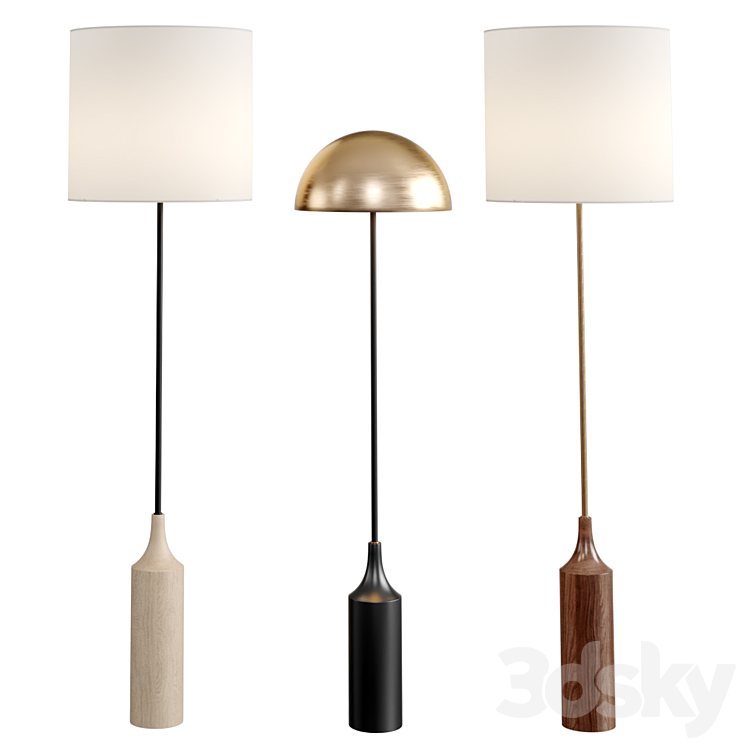 WEST ELM Hudson Floor Lamp 3DS Max Model - thumbnail 1