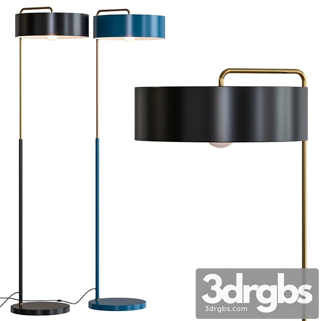 West Elm Library Floor Lamp 3dsmax Download - thumbnail 1