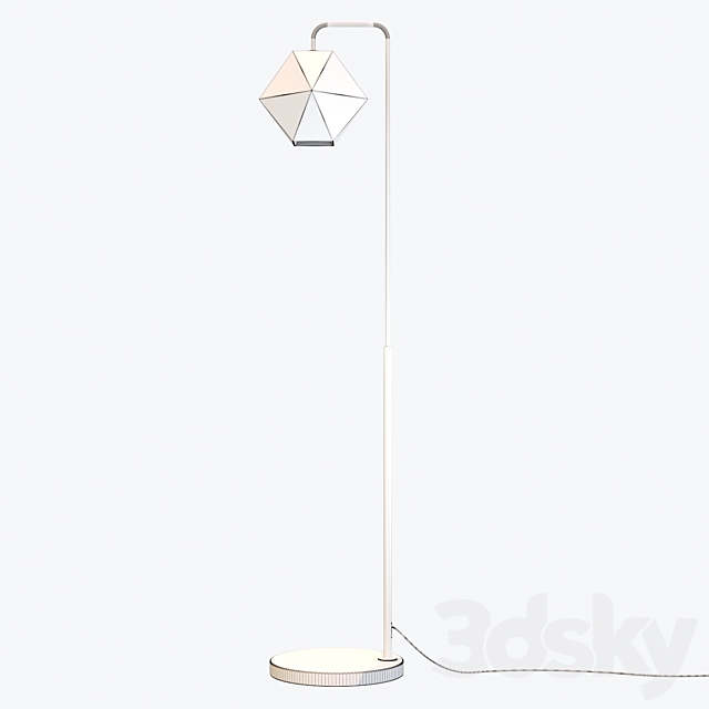 West Elm Sculptural Glass Faceted Floor Lamp 3ds Max - thumbnail 2