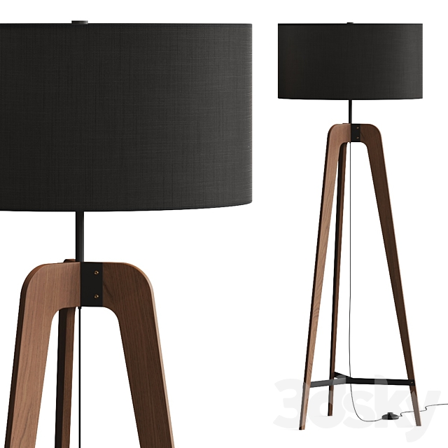 West Elm Slope Floor Lamp 3DSMax File - thumbnail 1