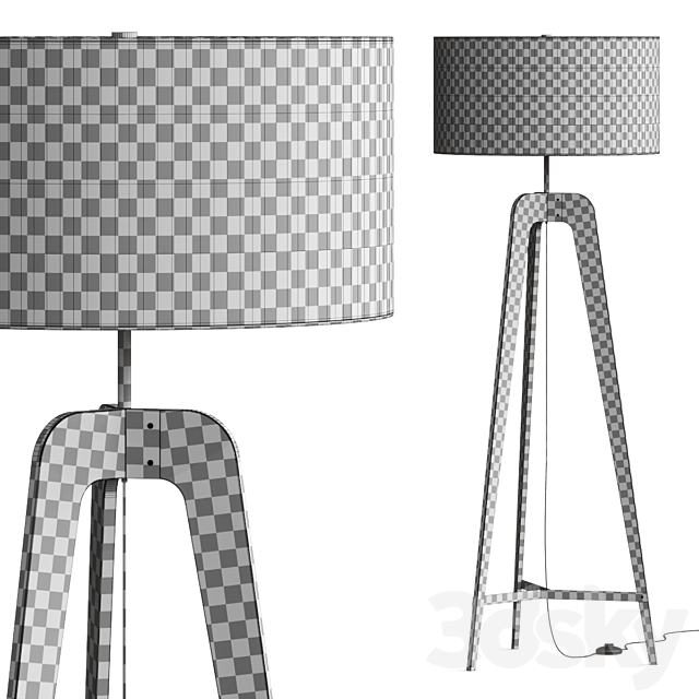 West Elm Slope Floor Lamp 3DSMax File - thumbnail 3