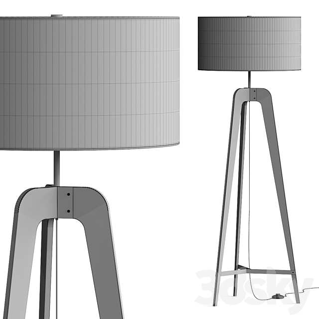 West Elm Slope Floor Lamp 3DSMax File - thumbnail 4