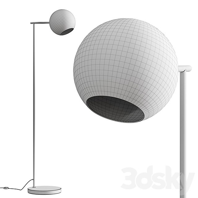 West Elm Staggered Glass Floor Lamp 3DS Max Model - thumbnail 2