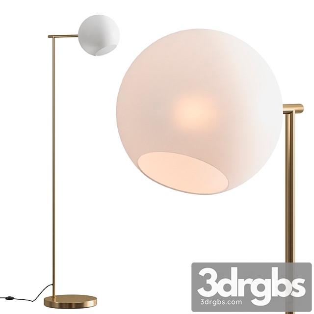 West elm staggered glass floor lamp 3dsmax Download - thumbnail 1