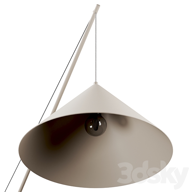 Westwing Collection Reyna Floor Lamp 3DS Max Model - thumbnail 2