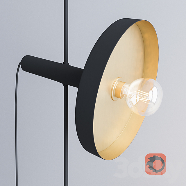 WHIZZ Satin gold and black portable lamp 3DSMax File - thumbnail 2