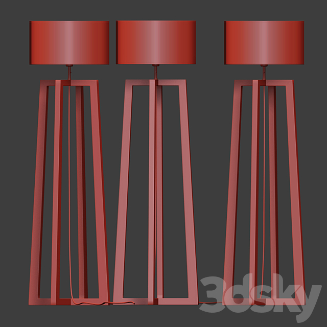 wooden Floor Lamp 03 3DSMax File - thumbnail 2