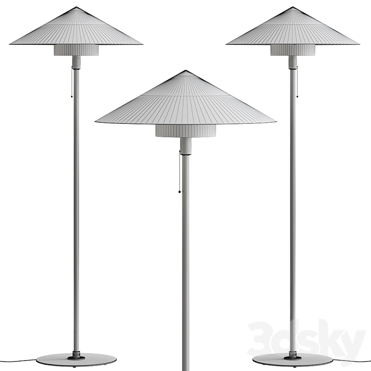 Wstl30 Bauhaus Wagenfeld by Tecnolumen Floor Lamp 3DS Max Model - thumbnail 2