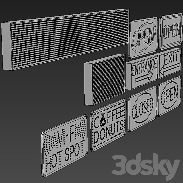 LED display modules. Set 04 3DS Max Model - thumbnail 3