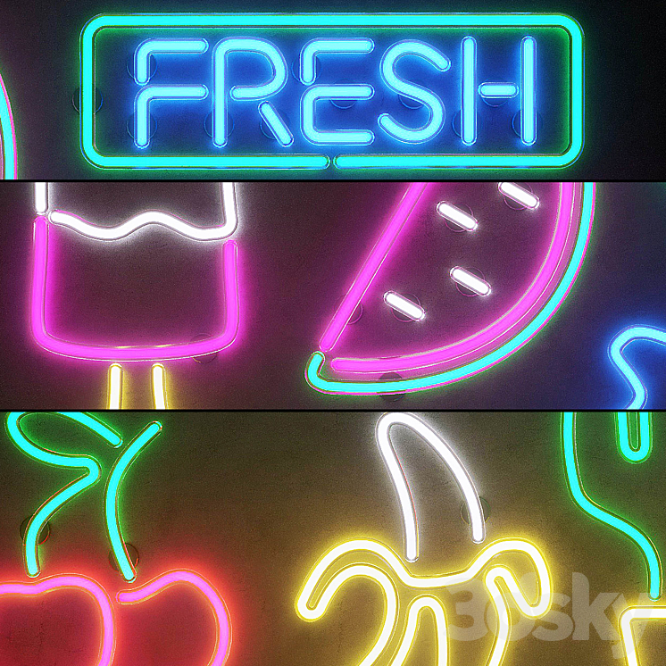 Light modules. Set 13. Neon 3DS Max - thumbnail 2