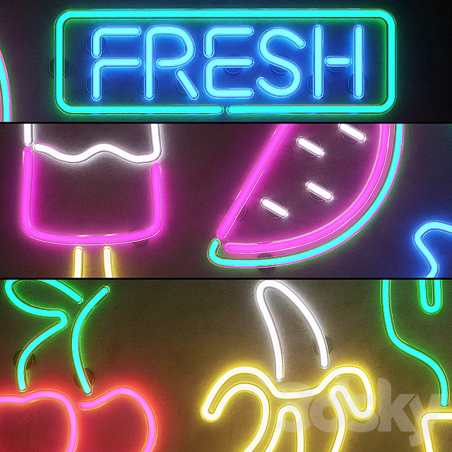 Light modules. Set 13. Neon 3DSMax File - thumbnail 2