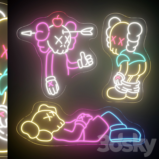 Light modules Set 201 Neon 3ds Max - thumbnail 1