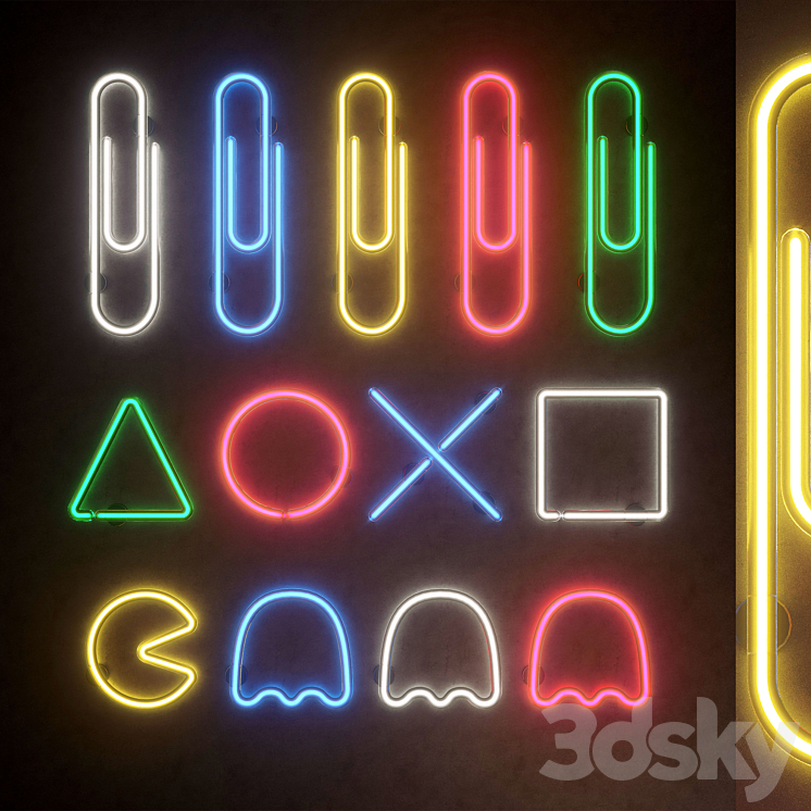 Light modules. Set 35. Neon 3DS Max - thumbnail 1