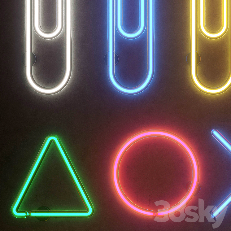 Light modules. Set 35. Neon 3DS Max - thumbnail 2