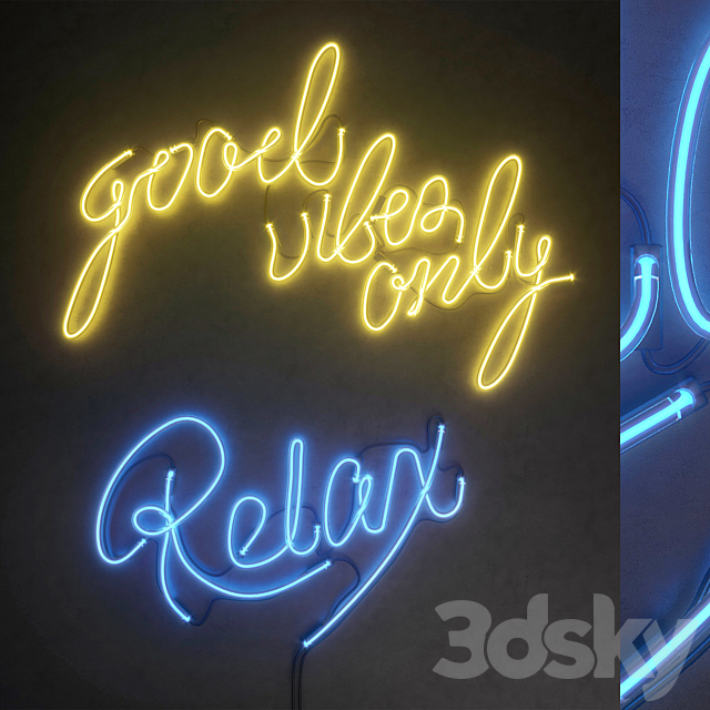 Light modules. Set 38. Neon 3DSMax File - thumbnail 1