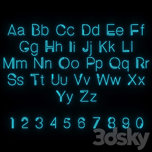 Neon Absolute Sans Latin font 3ds Max - thumbnail 1