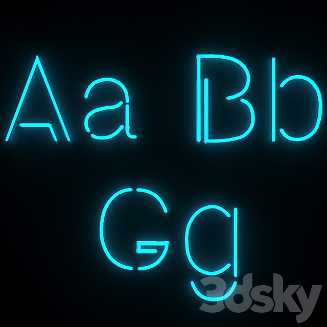 Neon Absolute Sans Latin font 3ds Max - thumbnail 2