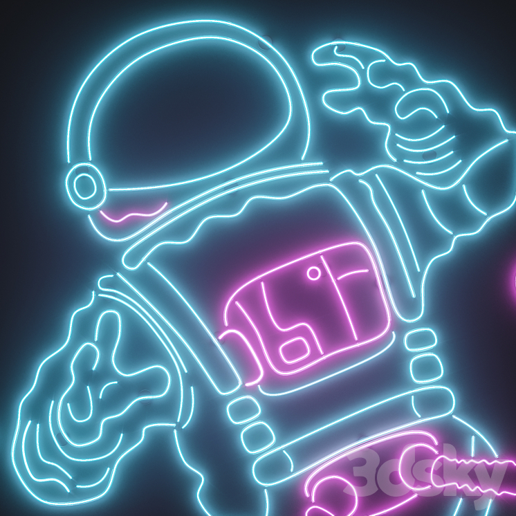 Neon decor 3DS Max Model - thumbnail 2