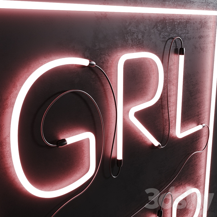 Neon Set 010 Neon Sign 3DS Max - thumbnail 2