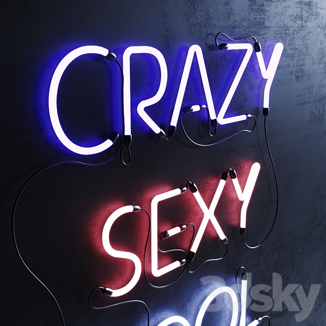 Neon Set 019 Neon Sign 3DS Max Model - thumbnail 2