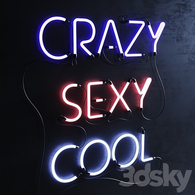 Neon Set 019 Neon Sign 3DS Max Model - thumbnail 3