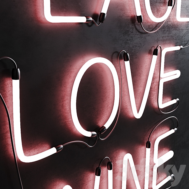 Neon Set 06 Neon Sign 3ds Max - thumbnail 2