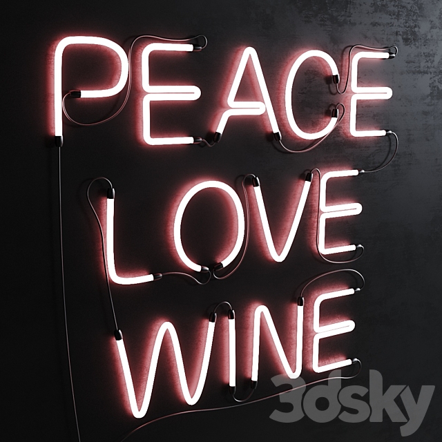 Neon Set 06 Neon Sign 3ds Max - thumbnail 3