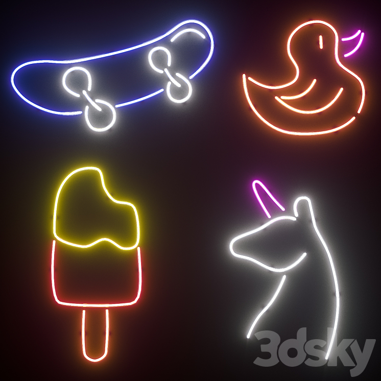 Neon Set 9 3DS Max - thumbnail 1