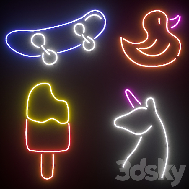 Neon Set 9 3DSMax File - thumbnail 1