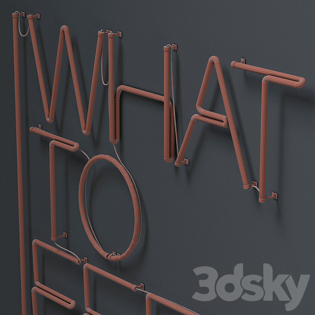 Neon sign by Galleria Fumagalli 3DS Max Model - thumbnail 3