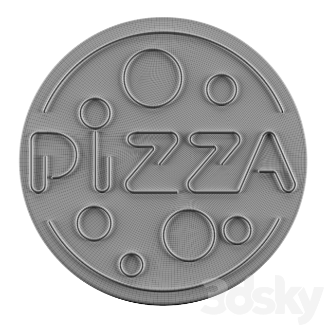 Pizza Neon Sign 3ds Max - thumbnail 2