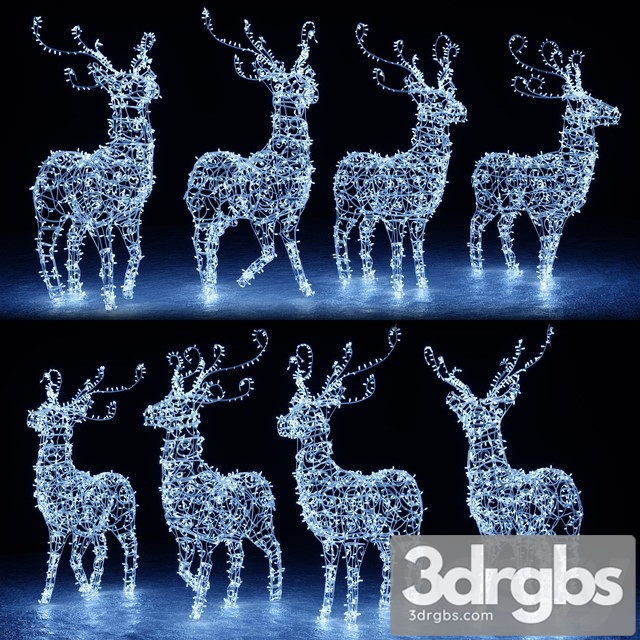 Christmas Deer 3dsmax Download - thumbnail 1