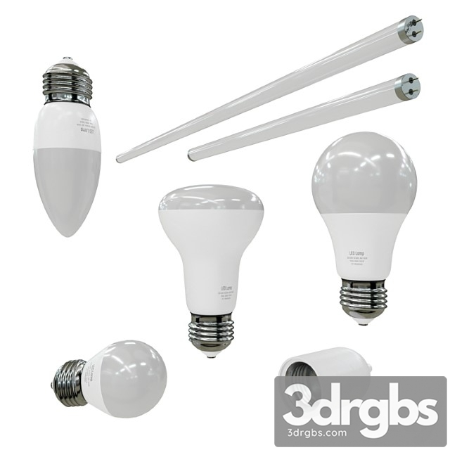 Led Lamps Set 3dsmax Download - thumbnail 1