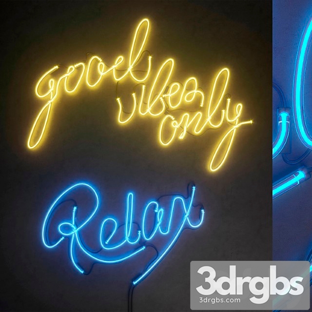 Neon Light modules. set 38. neon 3dsmax Download - thumbnail 1