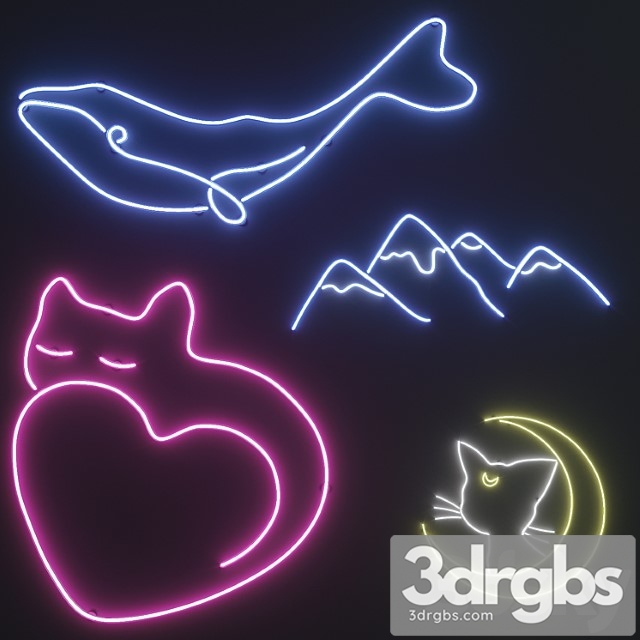 Neon set 2_2 3dsmax Download - thumbnail 1