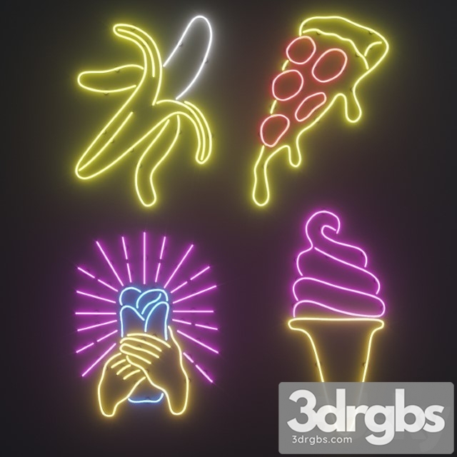 Neon Set 7 3dsmax Download - thumbnail 1